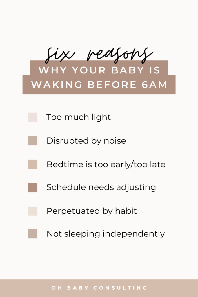 Six Reasons Your Baby is Waking Before 6am | Oh Baby Consulting