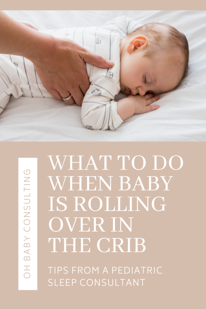 What do I do if my baby rolls onto their front in the cot?